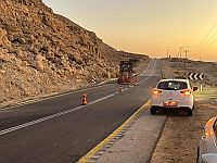 90-я трасса около Мертвого моря закрыта в связи с ремонтными работами