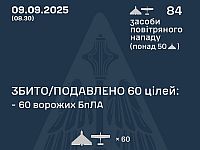 Генштаб ВСУ: ночью перехвачены 60 из 84 БПЛА. Минобороны РФ: сбит 31 беспилотник, погибший в Сочи