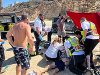 На пляже в Нетании из воды вытащили пожилого мужчину, констатирована его смерть