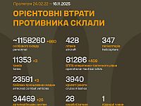 Генштаб ВСУ: данные о потерях армии РФ на 1362-й день войны