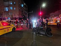 Мотоциклист столкнулся с машиной в Ришон ле-Ционе, он в тяжелом состоянии