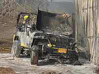 Возле поселка Мигдаль сгорела стоянка с туристическими внедорожниками