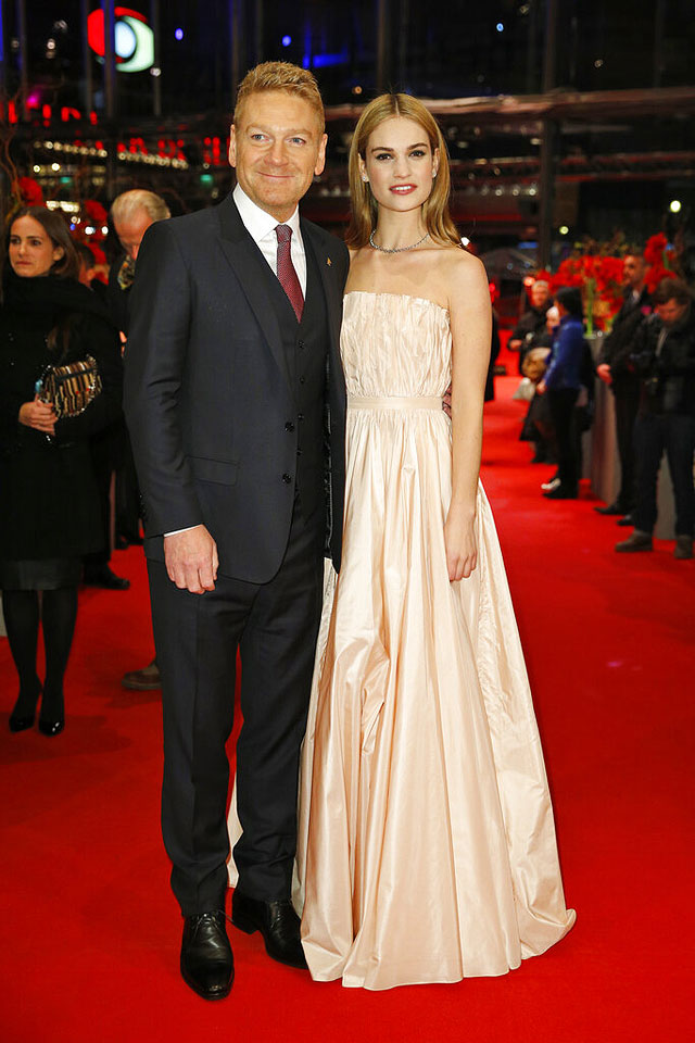 С актрисой Лили Джеймс, 2015 год