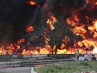 В Краснодарском крае атакован порт Темрюк, горят резервуары с нефтепродуктами