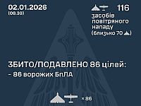 Генштаб ВСУ: ночью перехвачены 86 из 116 БПЛА. Минобороны РФ: сбиты 64 беспилотника