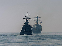 Состоялись учения ВМФ Израиля с участием американского эсминца