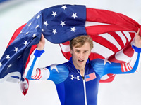 Олимпиада. Конькобежный спорт. Три олимпийских рекорда. Чемпионом стал американец