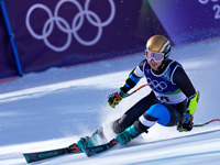 Олимпиада. Слалом-гигант. Израильтянка на 35-м месте после первой попытки