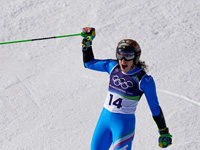 Олимпиада. Слалом-гигант. Чемпионкой стала итальянка. Израильтянка на 35-м месте