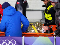 Олимпиада. Бобслей. Второй заезд прерван после аварии австрийцев