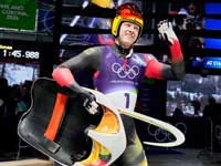 Олимпиада. Санный спорт. Золотую медаль завоевал немец