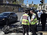Авария в Иерусалиме, тяжело травмирован мотоциклист