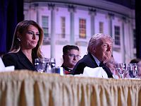 Дональд Трамп и Мелания Трамп на ужине корреспондентов Белого дома 25.04.2026