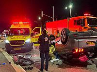 Возле перекрестка Офер перевернулся автомобиль, погибла женщина