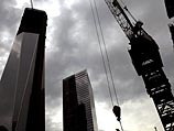 Пожар в торговом центре, строящемся на месте башен-близнецов в Нью-Йорке