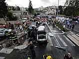 Место аварии в Нешере, 10.04.2013