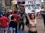Акция FEMEN в Нью-Йорке. 20 июня 2013 года
