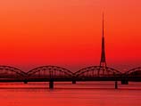 Закат в Риге