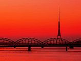 Закат в Риге