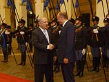 Биньямин Нетаниягу и Энрико Летта. Рим, 22 октября 2013 года