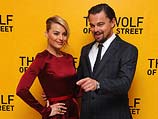 Марго Робби и Леонардо ДиКаприо во время премьеры 