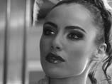 Ханна Джейнс во время съемок клипа  