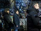 Лидеры оппозиции: Арсений Яценюк, Олег Тягнибок и Виталий Кличко