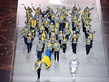 Олипмийская сборная Украины на открытии Олимпиады в Сочи. 7 февраля 2014 года