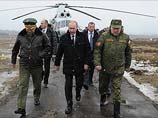 Прибытие Путина на полигон Кирилловский. 3 марта 2014 года