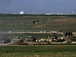 Израильские танки на границе сектора Газы. Январь 2009 года
