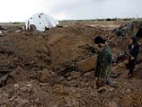 После очередной воздушной атаки в Рафахе (юг сектора Газы)