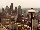 Сиэтл. Справа - башня Space Needle