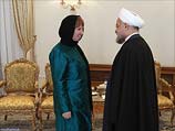 Кэтрин Эштон и Хасан Роухани. Тегеран, 9 марта 2014 года