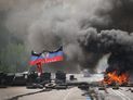 Бой в Краматорске: взорванные машины, горящие баррикады