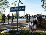Позиции сепаратистов под Славянском