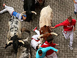 Бег с быками. Памплона, 7 июля 2014 года  