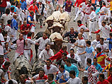 Бег с быками. Памплона, 7 июля 2014 года  