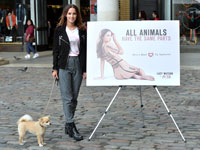 Люси Уотсон на презентации PETA 1 октября 2014 года