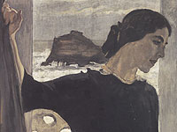 В.А.Серов. Портрет Марии Цетлиной. 1910