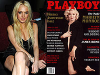   Линдси Лохан и Мэрилин Монро на обложке Playboy (ремейк 1997-го года) 