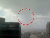 Зимняя погода в Израиле: торнадо над Средиземным морем