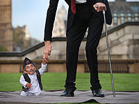 Встреча самого низкого и самого высокого человека на Земле