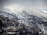 На Хермоне выпал снег