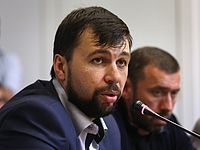 Денис Пушилин, один из лидеров донецких сепаратистов