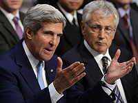Госсекретарь США Джон Керри и министр обороны США Чак Хейгел