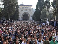 В аль-Аксе состоялась очередная акция протеста против карикатур на Мухаммада