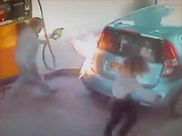 Задержана женщина, подозреваемая в поджоге автомобиля на бензоколонке в Иерусалиме. ВИДЕО