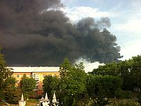 Возобновился пожар на нефтебазе под Киевом