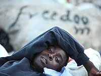 Лагерь беженцев из стран Африки и Ближнего Востока неподалеку от Сан-Ремо