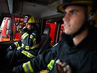 На шоссе №443 произошло возгорание в автобусе, перевозившем бойцов МАГАВ